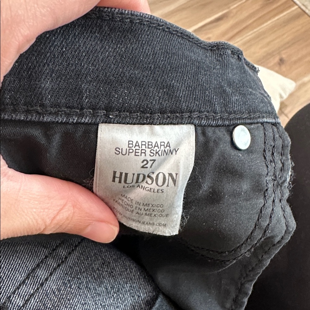 Hudson Barbara super skinny Jeans black Charcoal Denim - Picture 6 of 6
